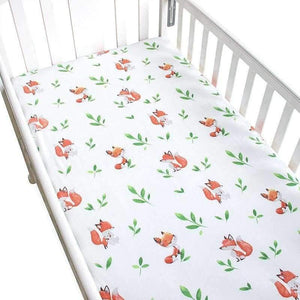 Planet Gates Birds Cotton Baby Crib Fitted Sheet Infant Cot Bed Sheets Soft Breathable Newborn Bedding Soft Mattress Cover Protector