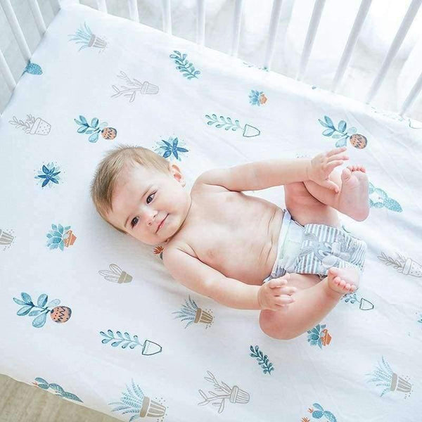 Planet Gates Birds Cotton Baby Crib Fitted Sheet Infant Cot Bed Sheets Soft Breathable Newborn Bedding Soft Mattress Cover Protector