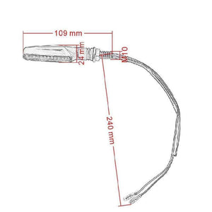 Planet Gates BJMOTO 4pcs Flowing LED Motorcycle Turn Signal Indicators Sequential Blinkers Flashers Flexible Bendable Amber Light Lamp