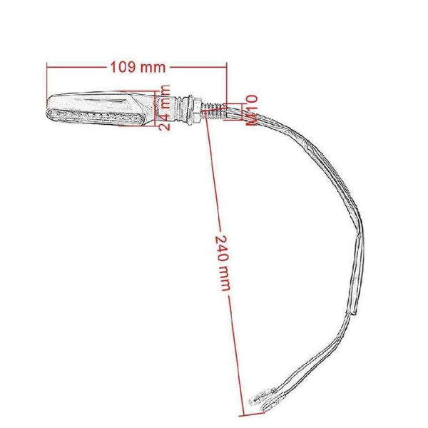 Planet Gates BJMOTO 4pcs Flowing LED Motorcycle Turn Signal Indicators Sequential Blinkers Flashers Flexible Bendable Amber Light Lamp