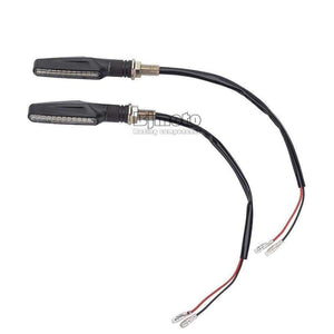 Planet Gates BJMOTO 4pcs Flowing LED Motorcycle Turn Signal Indicators Sequential Blinkers Flashers Flexible Bendable Amber Light Lamp