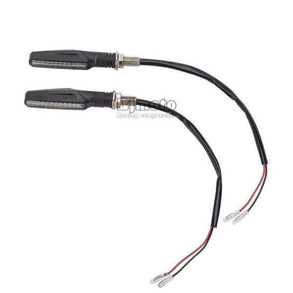 Planet Gates BJMOTO 4pcs Flowing LED Motorcycle Turn Signal Indicators Sequential Blinkers Flashers Flexible Bendable Amber Light Lamp