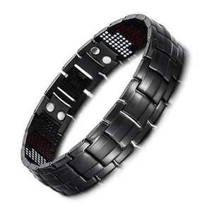 Planet Gates BK bracelet RainSo Male Bracelet Health Germanium Bracelet Charm Black Titanium Magnetic Therapy Bangles Unique Wristband Men Jewelry 1316