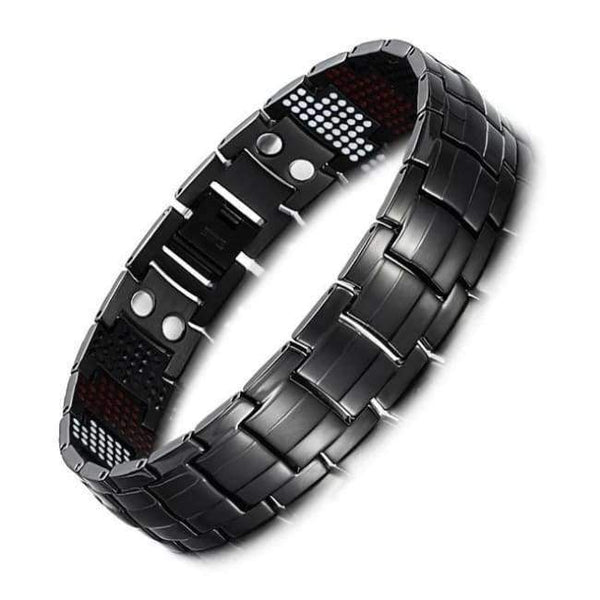 Planet Gates BK bracelet RainSo Male Bracelet Health Germanium Bracelet Charm Black Titanium Magnetic Therapy Bangles Unique Wristband Men Jewelry 1316