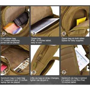 Planet Gates BK / China Military Backpacks 14 Inch Laptop Backpack 800D Nylon Sports Bag Camping Hiking Waterproof Men Travel Rucksack