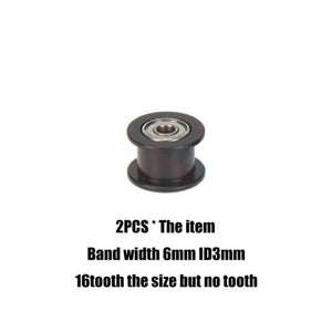 Planet Gates BK ID3X6X16toothless gt2 timing belt pulley 6mm 10mm bandwidth 16 teeth  20 teeth tooth tensioner bore 3mm 4mm 5mm inner hole roller MXL pulley