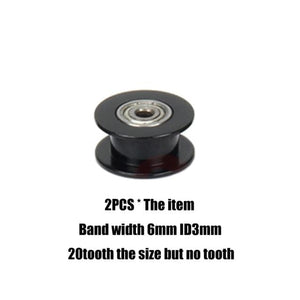 Planet Gates BK ID3X6X20toothless gt2 timing belt pulley 6mm 10mm bandwidth 16 teeth  20 teeth tooth tensioner bore 3mm 4mm 5mm inner hole roller MXL pulley