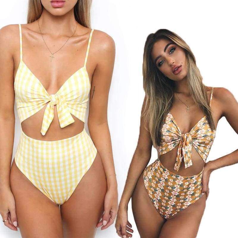 Planet Gates BK / L One Piece Swimsuit Women Bathing Suit Halter Swimwear Bodysuit Floral Piece Swimwear Beach Swimming Suit for Women Monokini