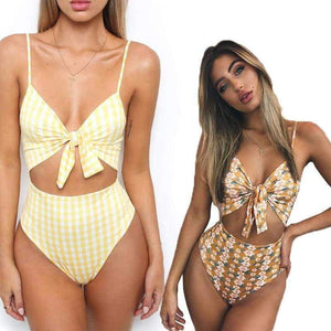 Planet Gates BK / L One Piece Swimsuit Women Bathing Suit Halter Swimwear Bodysuit Floral Piece Swimwear Beach Swimming Suit for Women Monokini
