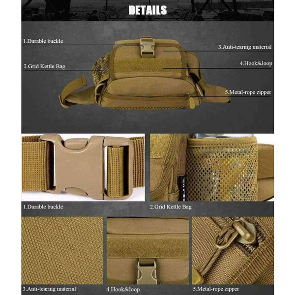 Planet Gates BK / Other / China Bag Waterproof Fanny Pack Hiking Fishing Sports Hunting Bags Camping Sport Molle Army Bag Belt Military Backpack