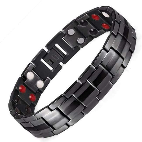 Planet Gates BK1 bracelet RainSo Male Bracelet Health Germanium Bracelet Charm Black Titanium Magnetic Therapy Bangles Unique Wristband Men Jewelry 1316