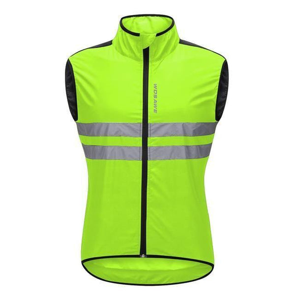 Planet Gates BL205G / L Reflective Windproof Cycling Vest Breathable Mtb Bicycle Mountain Bike Riding Jackets Sleeveless Safety Sports Waistcoat