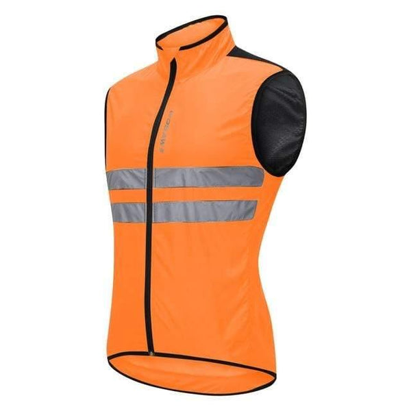 Planet Gates BL205O / L Reflective Windproof Cycling Vest Breathable Mtb Bicycle Mountain Bike Riding Jackets Sleeveless Safety Sports Waistcoat