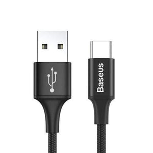 Baseus USB Type C Cable USB C for Samsung S9 S10 LED Lighting Type C Cable for Huawei P30 Lite Pro USB-C Mobile Phone Cables