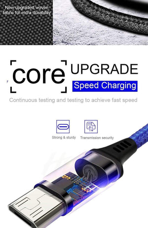 Planet Gates Black / 0.25m H&A Micro USB Cable Quick Charger Cable Nylon Braided USB Charger For Xiaomi Huawei LG Samsung Mobile Phone USB Charging Cord