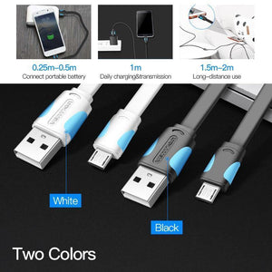 Planet Gates Black / 0.25m Vention Micro USB2.0 Cable For Mobile Phone Charging Cable Super Charger 1.5m 1m USB Data Sync Cable For Samsung Android Cable