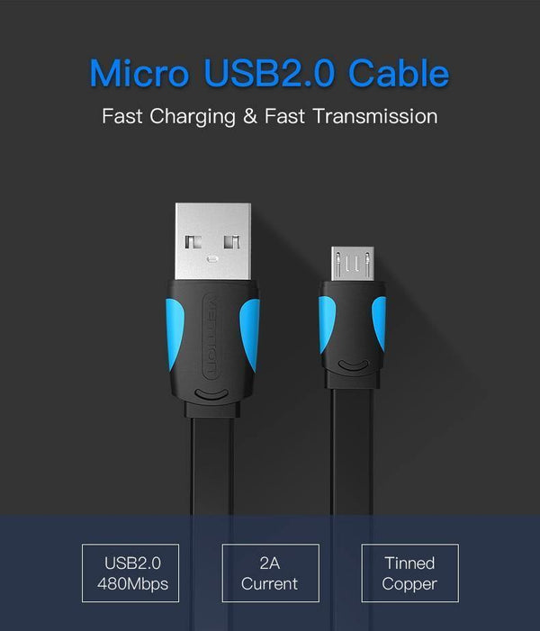 Planet Gates Black / 0.25m Vention Micro USB2.0 Cable For Mobile Phone Charging Cable Super Charger 1.5m 1m USB Data Sync Cable For Samsung Android Cable