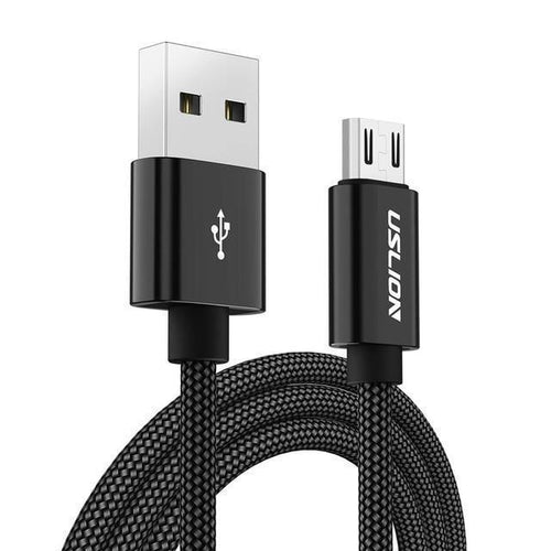 Planet Gates Black / 0.3m USLION Micro USB Cable 2A Fast Charge USB Data Cable for Samsung Huawei Xiaomi LG Andriod Microusb Mobile Phone Charger Cables