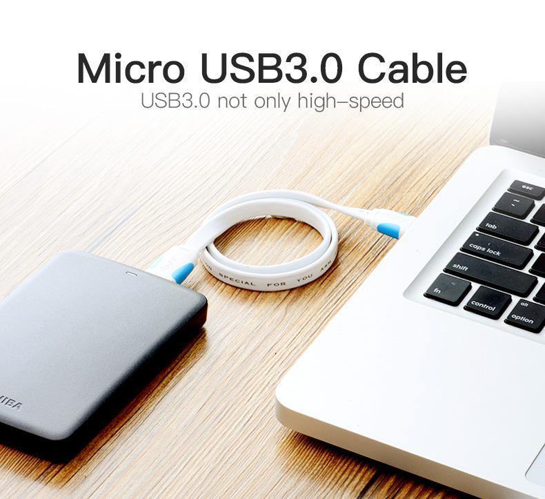 Planet Gates Black / 0.5m Vention Micro USB 3.0 Cable 2M 0.5M Fast USB Charger Data Sync Cable USB 3.0 Mobile Phone Cable for Samsung S5 Hard Drive Disk