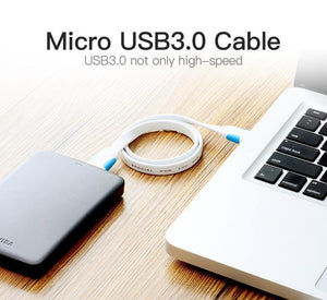 Planet Gates Black / 0.5m Vention Micro USB 3.0 Cable 2M 0.5M Fast USB Charger Data Sync Cable USB 3.0 Mobile Phone Cable for Samsung S5 Hard Drive Disk