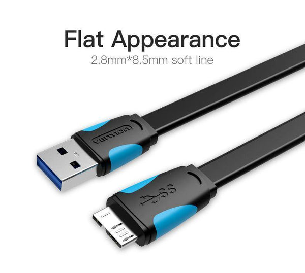 Planet Gates Black / 0.5m Vention Micro USB 3.0 Cable 2M 0.5M Fast USB Charger Data Sync Cable USB 3.0 Mobile Phone Cable for Samsung S5 Hard Drive Disk