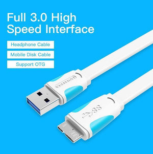 Planet Gates Black / 0.5m Vention Micro USB 3.0 Cable 2M 0.5M Fast USB Charger Data Sync Cable USB 3.0 Mobile Phone Cable for Samsung S5 Hard Drive Disk