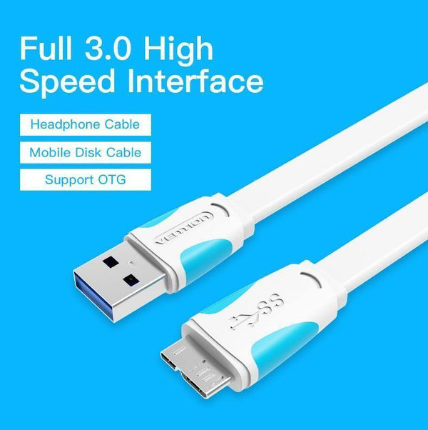 Planet Gates Black / 0.5m Vention Micro USB 3.0 Cable 2M 0.5M Fast USB Charger Data Sync Cable USB 3.0 Mobile Phone Cable for Samsung S5 Hard Drive Disk