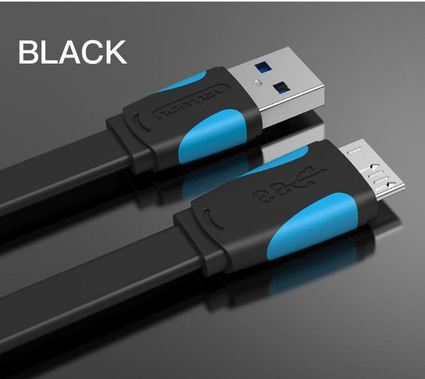 Planet Gates Black / 0.5m Vention Micro USB 3.0 Cable 2M 0.5M Fast USB Charger Data Sync Cable USB 3.0 Mobile Phone Cable for Samsung S5 Hard Drive Disk