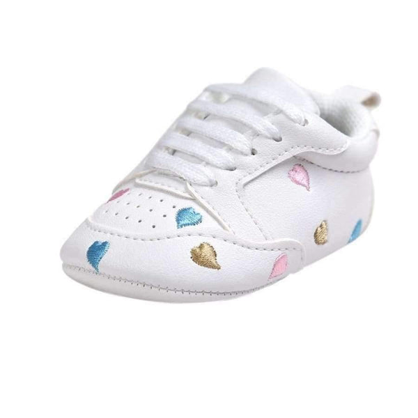 Planet Gates Black / 0-6 Months Newborn Sports Red Heart Five Star Baby Shoes Soft Soles White First Walkers