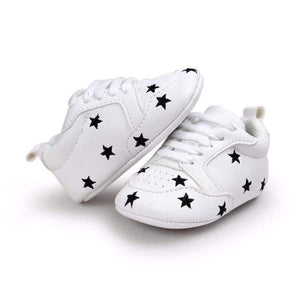 Planet Gates Black / 0-6 Months Newborn Sports Red Heart Five Star Baby Shoes Soft Soles White First Walkers