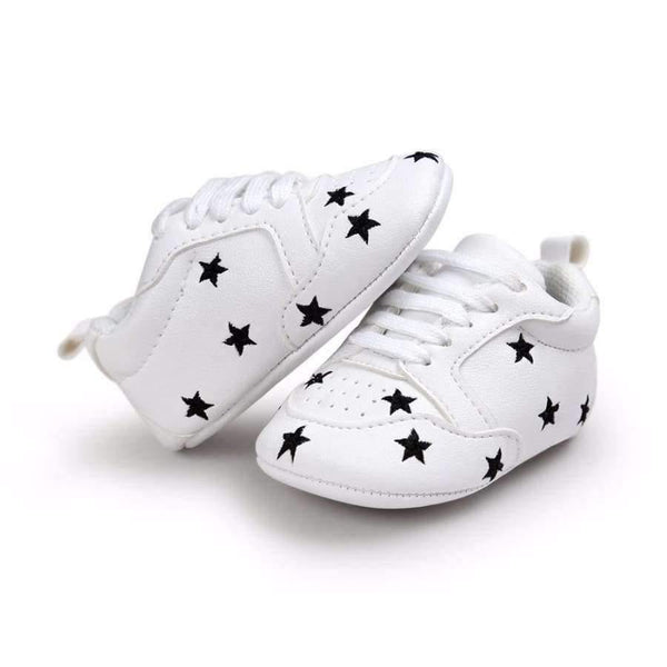 Planet Gates Black / 0-6 Months Newborn Sports Red Heart Five Star Baby Shoes Soft Soles White First Walkers