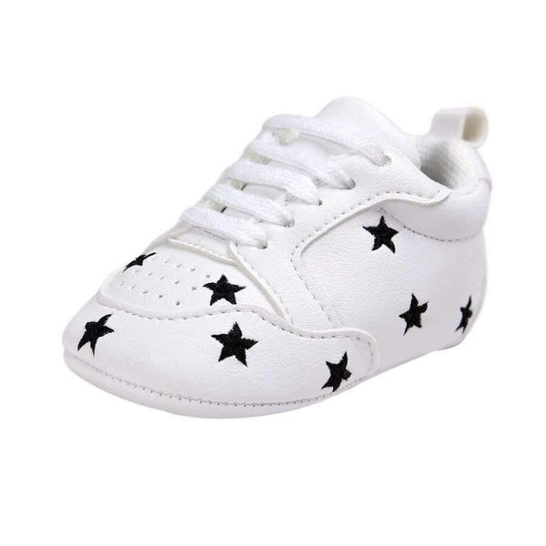 Planet Gates Black / 0-6 Months Newborn Sports Red Heart Five Star Baby Shoes Soft Soles White First Walkers