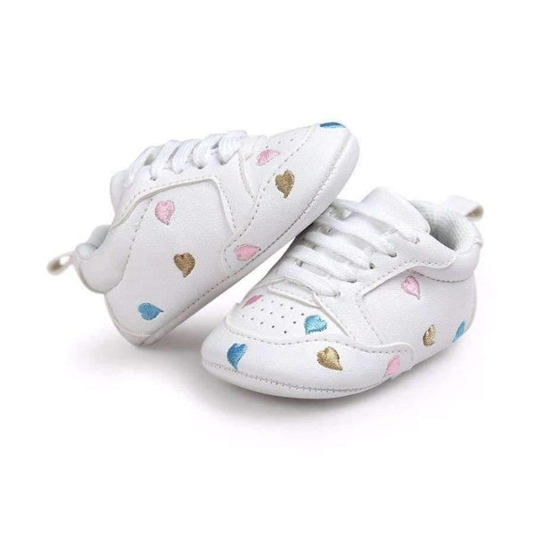 Planet Gates Black / 0-6 Months Newborn Sports Red Heart Five Star Baby Shoes Soft Soles White First Walkers