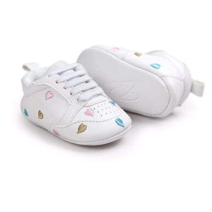 Planet Gates Black / 0-6 Months Newborn Sports Red Heart Five Star Baby Shoes Soft Soles White First Walkers
