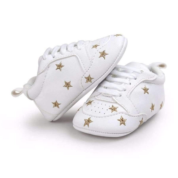 Planet Gates Black / 0-6 Months Newborn Sports Red Heart Five Star Baby Shoes Soft Soles White First Walkers