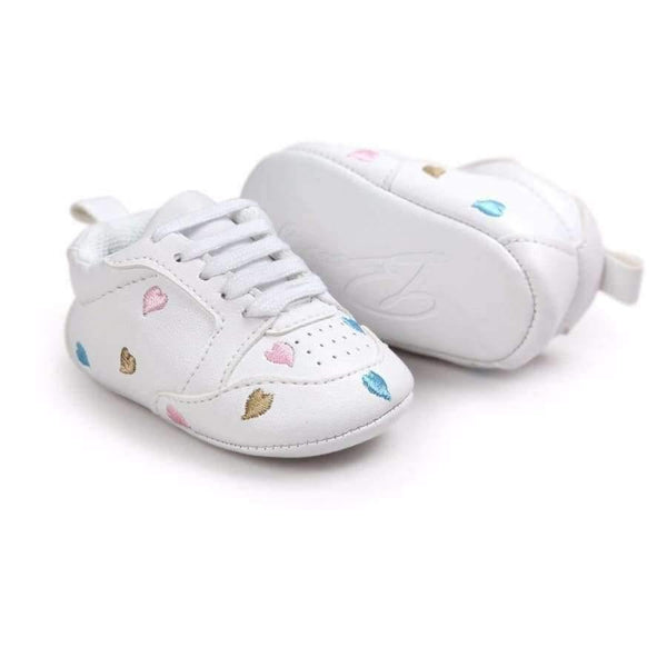 Planet Gates Black / 0-6 Months Newborn Sports Red Heart Five Star Baby Shoes Soft Soles White First Walkers