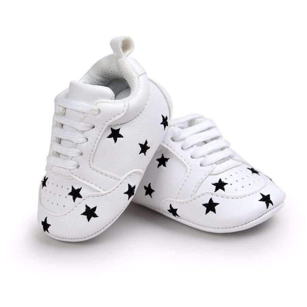 Planet Gates Black / 0-6 Months Newborn Sports Red Heart Five Star Baby Shoes Soft Soles White First Walkers