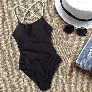 Planet Gates Black / 0 Summer women swimwear sexy rope Bandage swimwear women bikini swimwear high waisted one-piece Bathing Beachwear JL 10