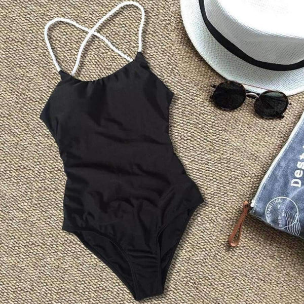 Planet Gates Black / 0 Summer women swimwear sexy rope Bandage swimwear women bikini swimwear high waisted one-piece Bathing Beachwear JL 10