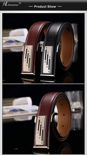 Planet Gates Black 1 / 105cm Genuine leather Men's Belt Store Crocodile grain belt Luxury Design alloy metal buckle Business Men belt