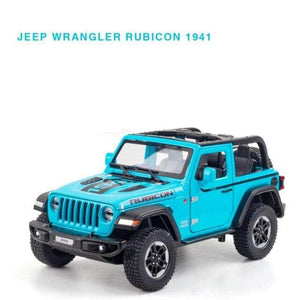Planet Gates black 1:20 Jeep Wrangler Alloy Simulation Car Model Rubicon Die-casting Metal Toy Off-road Vehicle Car Model Collection for Children