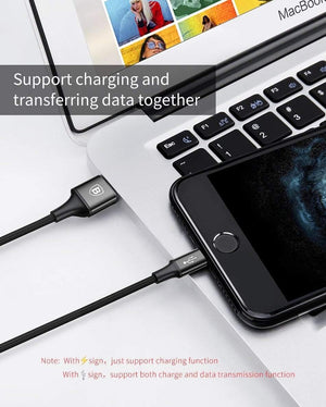 Planet Gates Black / 1.2m Baseus 2 in 1 USB Cable, Charging Cable For iPhone X USB Charger Cable For Xiaomi Redmi 4X Note 4X Mobile Phone Micro USB Cable