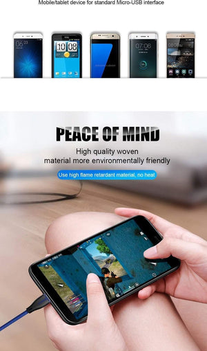 Planet Gates Black / 1.2m H&A Fashion Fast Charge Micro USB Cable For Samsung Xiaomi Redmi Huawei USB Charger For Android System Mobile Phone Data Cables