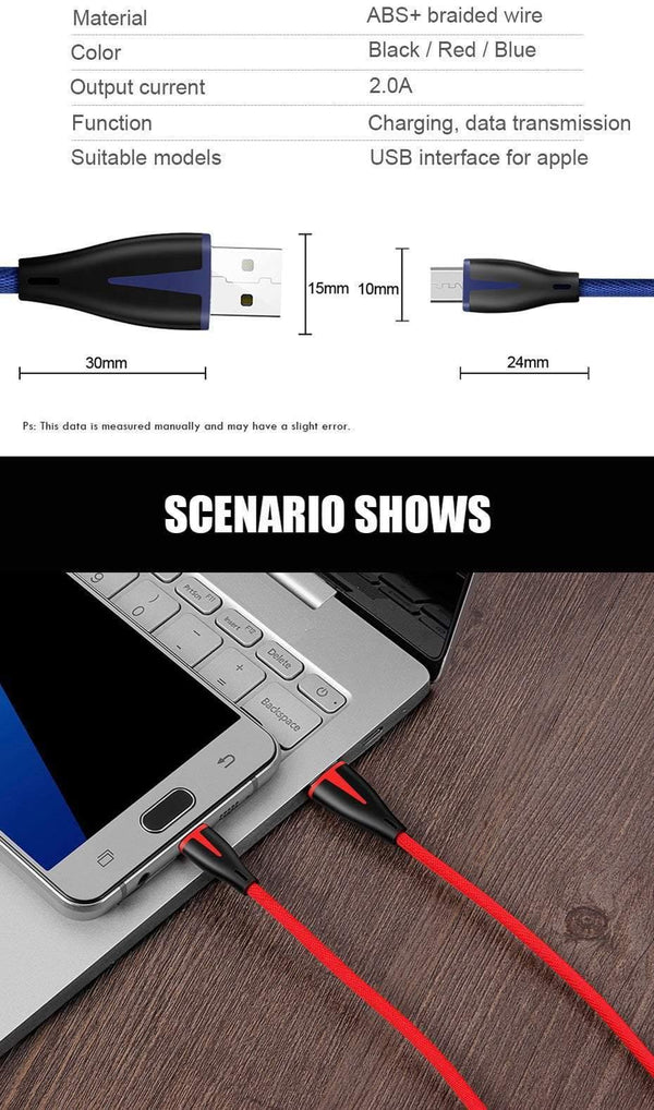 Planet Gates Black / 1.2m H&A Fashion Fast Charge Micro USB Cable For Samsung Xiaomi Redmi Huawei USB Charger For Android System Mobile Phone Data Cables