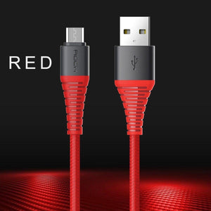 Planet Gates Black / 1.2m ROCK Hi-Tensile Micro USB Cable for Samsung Xiaomi LG USB Fast Charging Data Braided Charger Android Mobile Phone 120CM