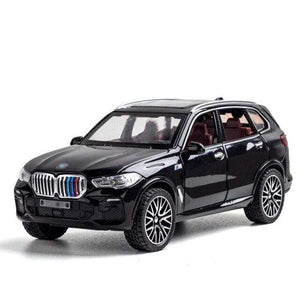 Planet Gates black 1/32 Alloy Die Cast X5 SUV Model Toy Car Simulation Sound Light Pull Back Door Open Toys Vehicle For Children