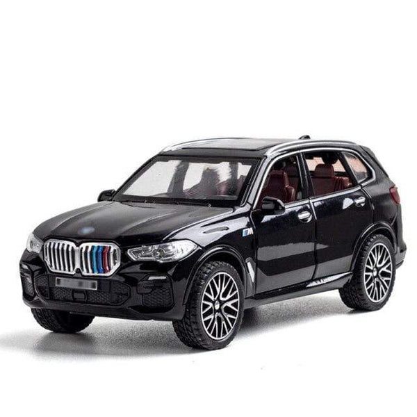 Planet Gates black 1/32 Alloy Die Cast X5 SUV Model Toy Car Simulation Sound Light Pull Back Door Open Toys Vehicle For Children