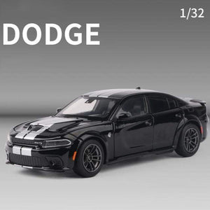 Planet Gates Black 1:32 Dodge Charger SRT Hellcat Simulation car of Model Alloy Toy car muscle vehicle children Classic Metal Cars birthday gifts
