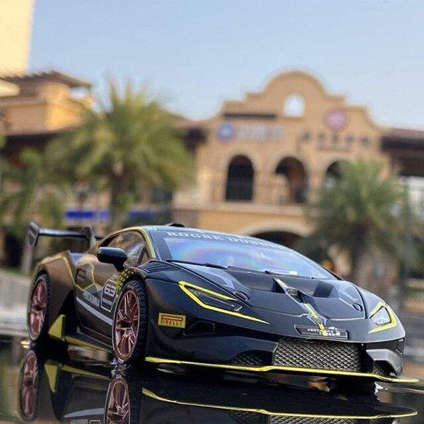 Planet Gates black 1/32 Lamborghini Sports Car Car Model Simulation Alloy Car Model Boy Pull Back Toy Car Collection Ornaments Boys Birthday Gift