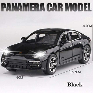 Planet Gates Black 1:32 Porsches Panamera Coupe Alloy Car Model Diecasts Toy Vehicles Metal Car Model Simulation Sound Light Collection Kids Gift